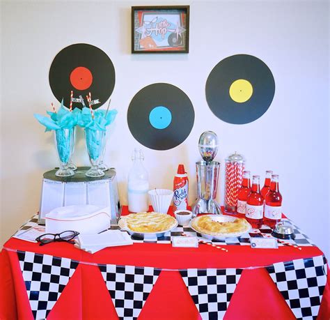 50s style party decorations|50s decorations to make yourself.